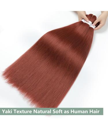 YDDM 26-Inch Pre-Stretched Braiding Hair Extensions - 3 Packs 350# Ginger Red Kunsthaar Braids for Stunning Looks - Buy Online on GoSupps.com
