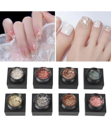 Buy Glitter Gel Nail Polish Set - 8 Sparkly Soak Off UV Gel Colors for DIY Nail Art | International Shipping Available - Buy Online on GoSupps.com