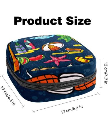 Multi-Colored Storage Bags for Women's Bandages & Essentials - Portable Beach Surfboard Menstrual Pad Holders - Buy Online on GoSupps.com