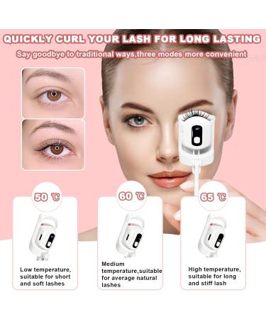 Buy Electric Heated Eyelash Curlers - AHFeiPan Rechargeable with Display 3 Heating Modes for Long-Lasting Natural Curling - Fast International Shipping - Buy Online on GoSupps.com