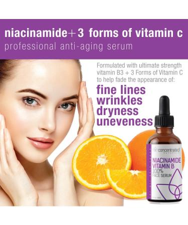 Natural Niacinamide Vitamin B Serum with Vitamin C & Hyaluronic Acid | Anti-Aging Face Serum for Fine Lines & Brightening - Buy Online on GoSupps.com