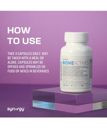 Synergy Worldwide Biome Actives 90 Capsules | Prebiotic & Probiotic with Bacillus Coagulans | Supports Gut Health & Immune System | 37.8g - Buy Online on GoSupps.com