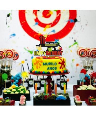 11th Paintball Birthday Cake Topper - Shooting War Party Decorations for Paintball Themed Party Boys and Girls alike - Buy Online on GoSupps.com