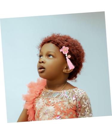 minkissy 1 Pair Kids Barrettes for Hair Kids Hair Side Bows Hair Clips Tassels Barrettes Flower Hair Clip New Year Hairwear Hair Clip for Han Girls Hairclips Child Ribbon Japanese-style - Buy Online on GoSupps.com