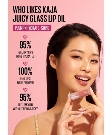 Kaja Juicy Glass Lip Oil - Hydrating Lightweight Lip Treatment with Vitamin Tree Fruit Oil | 01 Rose Hip Spritz | Vegan & Cruelty-Free for Glass Skin Finish - Buy Online on GoSupps.com