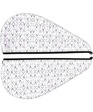 Hunting Arrows Triangles Coral Velvet Dry Hair Cap - Unisex Wet Towel Wrap for Bathroom Pool Beach & Home - Ideal Accessory - Buy Online on GoSupps.com