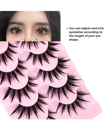 Shop Okdeals 5 Pairs Thai Style Spiky 3D Wet Look Manga Lashes - Japanese Anime Cosplay Eye Lash Extensions - Buy Online on GoSupps.com