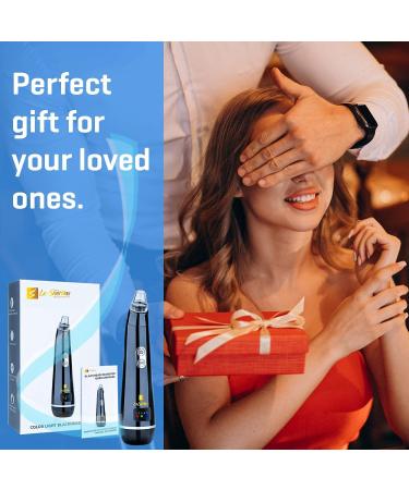 La Sherlins Blackhead Remover Pore Vacuum - USB Rechargeable Blackhead Suction Device with 5 Probes for Facial Cleaning (White & Black) - Buy Online on GoSupps.com