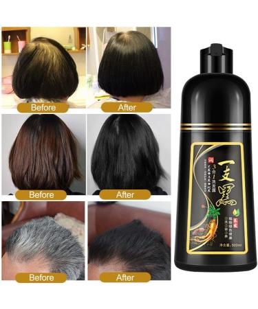 HADAVAKA Instant Hair Color Shampoo 500ml Natural Herbal Black Hair Dye For White Hair 3in1 Shampoo For Men and Women - Buy Online on GoSupps.com