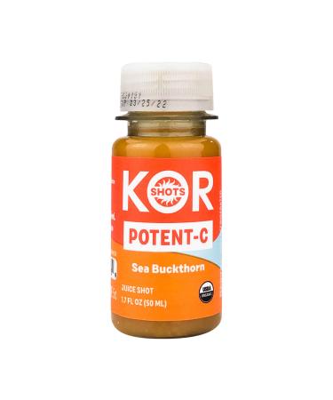 KOR Shots Sea Buckthorn and Baobab Shot - 1.7 Fl Oz - Potent C - Superfoods Vitamin C Shot - USDA Certified Organic