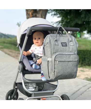 Kiddycare Wrap Backpack | 15 Pockets Durable Baby Wrap Isotherm Bottle Compartment - High-Quality Black Maternity Bag - Buy Online on GoSupps.com