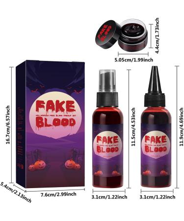 Halloween Prank Props Fake Blood Set Halloween Fake Blood Makeup Washable Halloween Fake Blood Halloween Fake Blood Spray Fake Blood Coagulated Gel Halloween Stage Blood Makeup Cosplay Fake - Buy Online on GoSupps.com