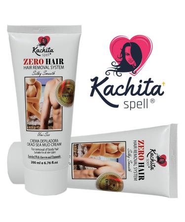 ZeroHair Painless Depilatory Cream for Men & Women | Fast-Acting Hair Removal for Body & Private Parts | 200ml Kachita Spell - Buy Online on GoSupps.com