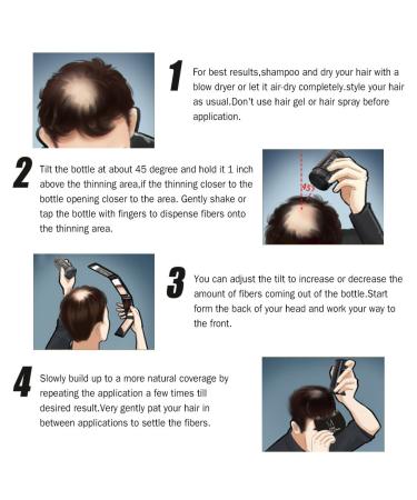 Hair Fiber Powder Baldness Concealer | Thickening Hair Building Fibers | Hair Loss Concealer for Thinning Hair - Auburn - Buy Online on GoSupps.com