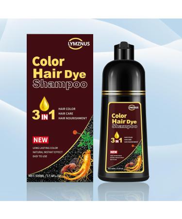 Instant Chestnut Brown Hair Dye Shampoo - 3 in 1 Herbal Formula for Gray Hair Coverage | 500ml for Men & Women - Buy Online on GoSupps.com