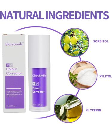 Vista V34 Purple Toothpaste - Natural Teeth Whitening Stain Removal & Fresh Breath - 1 Pack - Buy Online on GoSupps.com