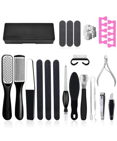 Pedicure Kit Professional  25 in 1 Foot Dead Skin Remover Pedicure Kit  Callus Remover Tools Manicure Foot Care Supplies  Gifts for Women Men F04