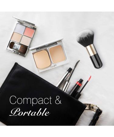 Luxspire Flat Kabuki Makeup Brush - Large Soft Face Mineral Powder Foundation & Blush Brush for Blending Makeup - Black & Gold - Buy Online on GoSupps.com