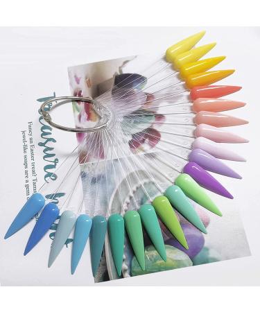 100pcs Clear Stiletto Nail Swatches - Transparent Nail Art Practice Tips Display Board (Pack of 1) - Buy Online on GoSupps.com