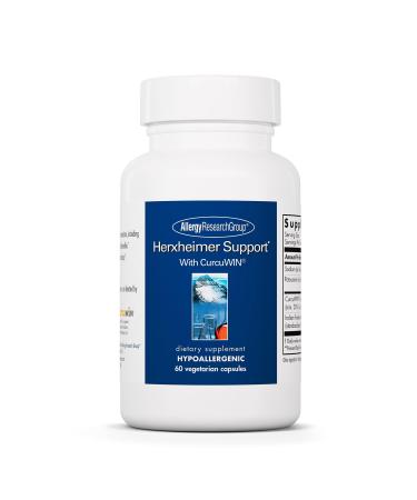 Allergy Research Group Herxheimer Support - Turmeric Boswellia Supplement with CurcuWIN Curcuminoids and Pure Boswellia Extract for Women & Men Detox and Cleanse Support - 60 Vegetarian Capsules