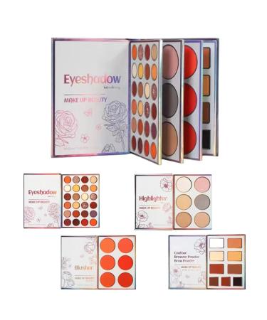Palette De Maquillage Pour Le Visage 4 Couches 45 Couleurs Portable Palette De Maquillage Pour Blush Et Highlighter | Pour Femmes Et D butants Et Rendez-vous Et Usage Quotidien Et F tes Et Mariage Et