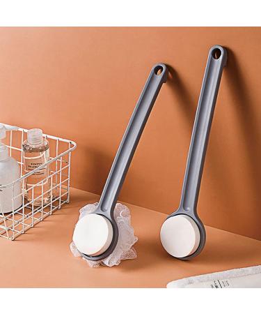 2 Pieces Bathing Sponge Brush Set - Long Handle Back Brush & Massage Sponge for Improved Circulation & Fatigue Relief | Ideal for Spa-like Bathing Experience - Buy Online on GoSupps.com