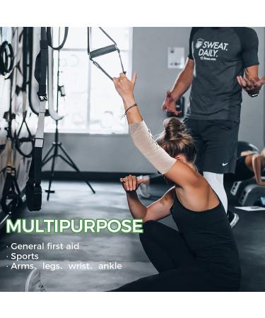 Ourmed Elastic Bandage Wrap with Self Closure & Extra Clips - Latex Free 4x3, 4x4 for Sports, Wrist, Ankle, First Aid Kit (8 Pack) - Buy Online on GoSupps.com