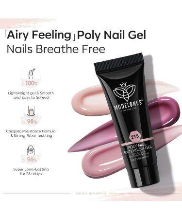 Modelones Poly Nail Extension Gel Kit 10 Colors with 6W Nail Lamp French Manicure Set - Buy Online on GoSupps.com