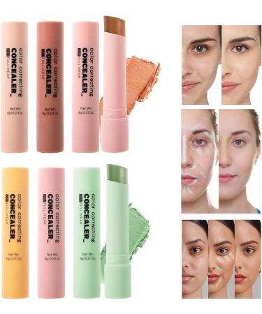  Mimoqk Cover Stick Concealer 6 Color Facial Concealer Lightweight Long Lasting Formula Natural Finish to Hide Blemishes Suitable All Skin Tones Excellent for Everyday Use - Buy Online on GoSupps.com