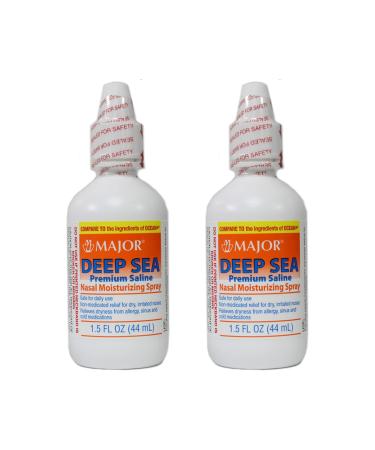 MAJOR Deep Sea Saline Nasal Spray 1.5 oz (Pack of 2)