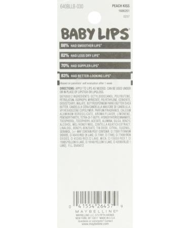 Maybelline Baby Lips Moisturizing Lip Balm Peach Kiss 0.15 Oz - Pack of 1 - Buy Online on GoSupps.com