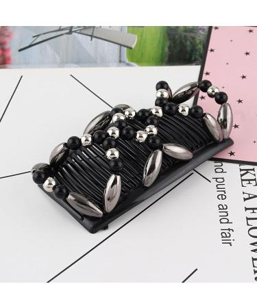 Besbomig 5-Piece Pearl Hair Clip Set - Elastic Hair Combs & Stretchable Hairpins for Women & Girls - Buy Online on GoSupps.com