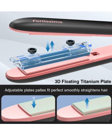 Fortissimo 2 in 1 Flat Iron Hair Straightener & Curler - Professional Ceramic Dual Voltage Auto Shut Off 330 F-430 F for All Hairstyles - Buy Online on GoSupps.com