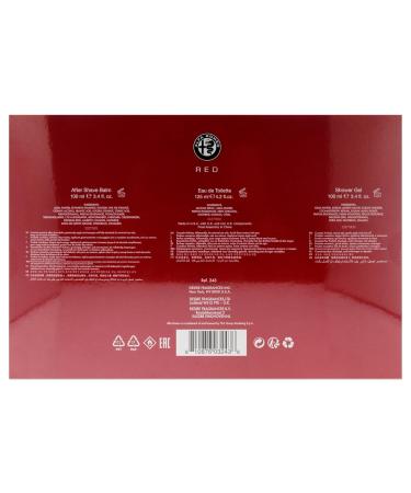 Alfa Romeo Alfa Romeo Red 4.2 oz EDT Spray 3.4oz Shower Gel 3.4oz After Shave Balm Men 3 Pc Gift Set (10034095) - Buy Online on GoSupps.com