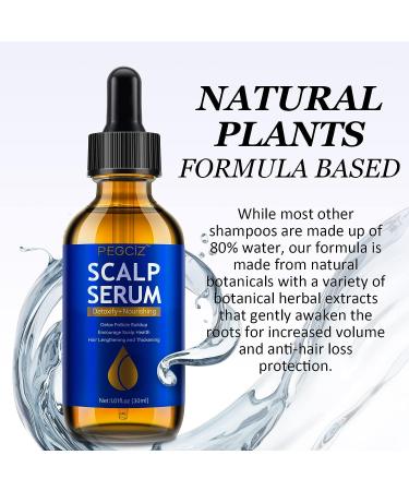 Pegciz Scalp Serum Revitalizer with Argan Oil, Biotin, Caffeine, Stem Cell, Catalase & DHT Blockers - For All Hair Types, Men & Women - Buy Online on GoSupps.com