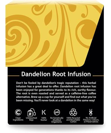 Buddha Teas Organic Dandelion Root Tea - USDA Organic, OU Kosher, 18 Bleach-Free Bags - Buy Online on GoSupps.com