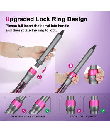 Siyaluens 4 in 1 Curling Wand Set - 3 Barrel Hair Waver with LCD Temp Control & Interchangeable Barrels - Buy Online on GoSupps.com