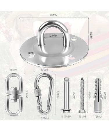 Realbrite Punching Bag Bracket - Stainless Steel Ceiling Hooks for 450kg Bags | Durable & Bomb-Resistant | 2-Piece 180 Ceiling Attachment - Buy Online on GoSupps.com