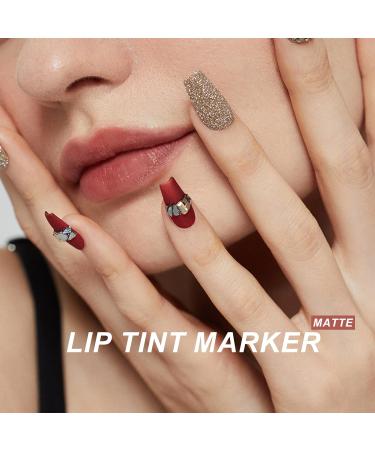 YOUNG VISION Lip Tint Marker - Lightweight Waterproof Lip Stain & Liquid Lipstick in Warm Terracotta - 2-in-1 Lip Liner & Stick - Long-Lasting Matte Colors for All Skin Tones - Buy Online on GoSupps.com