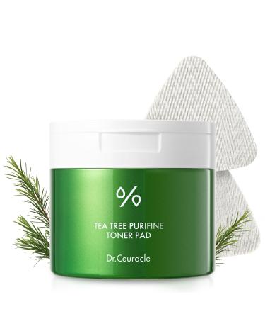 Dr.Ceuracle Tea Tree Purifine Toner Pad - Korean Skincare Mild Exfoliating and Pore Care Double-Textured Face Pads with PHA Zinc PCA Niacinamide (60 Pads)