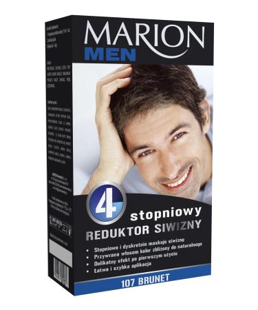 MARION Men antigray hair coloring treatment 4 x 15 ml 107 black hair