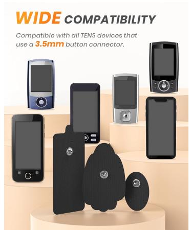 AVCOO 20-Pack TENS/EMS Unit Replacement Pads - Long-lasting, Latex-Free Electrode Pads for TENS Devices with 3.5mm Button Connector - Buy Online on GoSupps.com