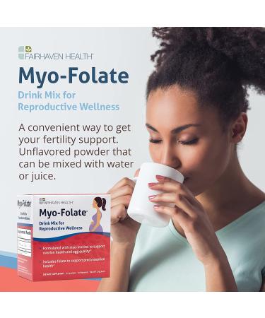 Fairhaven Health Myo-Folate Drink Mix - Unflavored 30 Packets for Reproductive Wellness - Buy Online on GoSupps.com