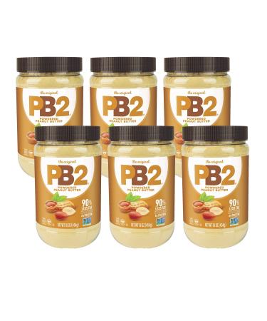 PB2 Powdered Peanut Butter Original Bundle, 16 oz (6 pack) Peanut 1 Pound (Pack of 6)