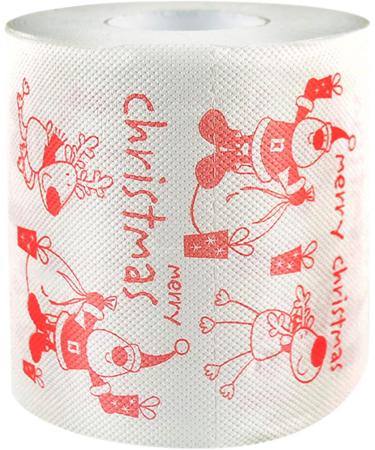 Merry Christmas Toilet Paper Highly Collectible Novelty Paper Towels Funny Gag Gift for Christmas Stocking Stuffers Party Favors 1 - 10pcs - Buy Online on GoSupps.com