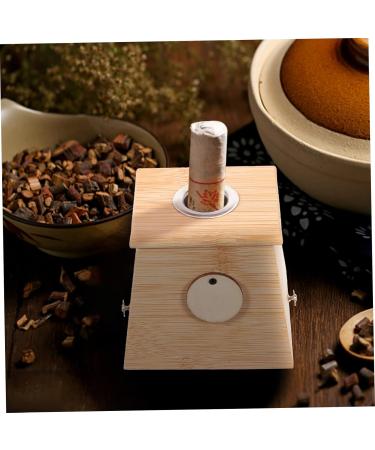 Sewoart Moxibustion Box & Tooth Gemstones - Body Massage Tool Moxa Gel Burner Wooden & Metal Housing - Buy Online on GoSupps.com