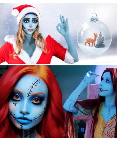 Go Ho Light Blue Face Paint - Washable Gel for Halloween Cosplay & Festivals | Full Coverage Body Paint for Adults & Kids - Buy Online on GoSupps.com