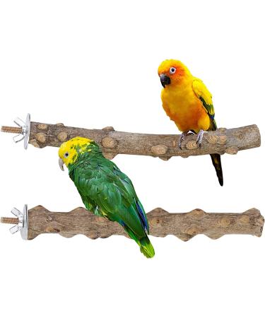 CozyCabin Bird Perches Stand 4Pcs - Natural Wood Cage Accessories for Small Birds | Ideal for Budgies, Conures, Parakeets, Cockatiels & Lovebirds - Buy Online on GoSupps.com