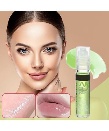 4ml Scented Roll-on Clear Lip Oil Non-Greasy Lip Care Products for Lips for Gathering Dating Home Work Travel - Buy Online on GoSupps.com
