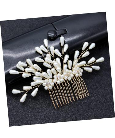 Ipetboom Bridal Headpiece Barrettes for Women Pearls Flower Hair Pearl Hair Comb Hair Combs for Women Hair Claw Clips for Women Bridal Hair Clip Tiara Bridesmaid Wedding Hair Accessories - Buy Online on GoSupps.com